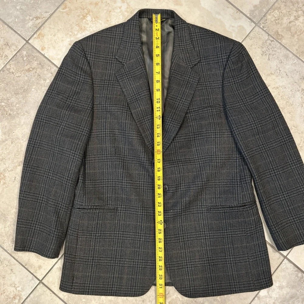 Brooks Brothers Blazer Mens 42R Brown Plaid 2 Button Wool Sports Coat Preppy USA